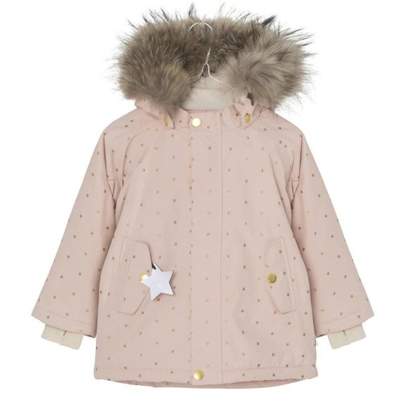 Mini A Ture Special Edition Wally Fur Jacket, Rose Smoke 6y - Picture 1 of 16